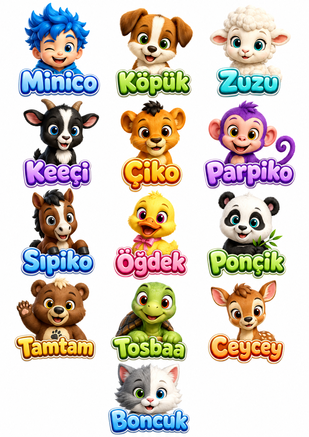 MiNiCO karakterleri