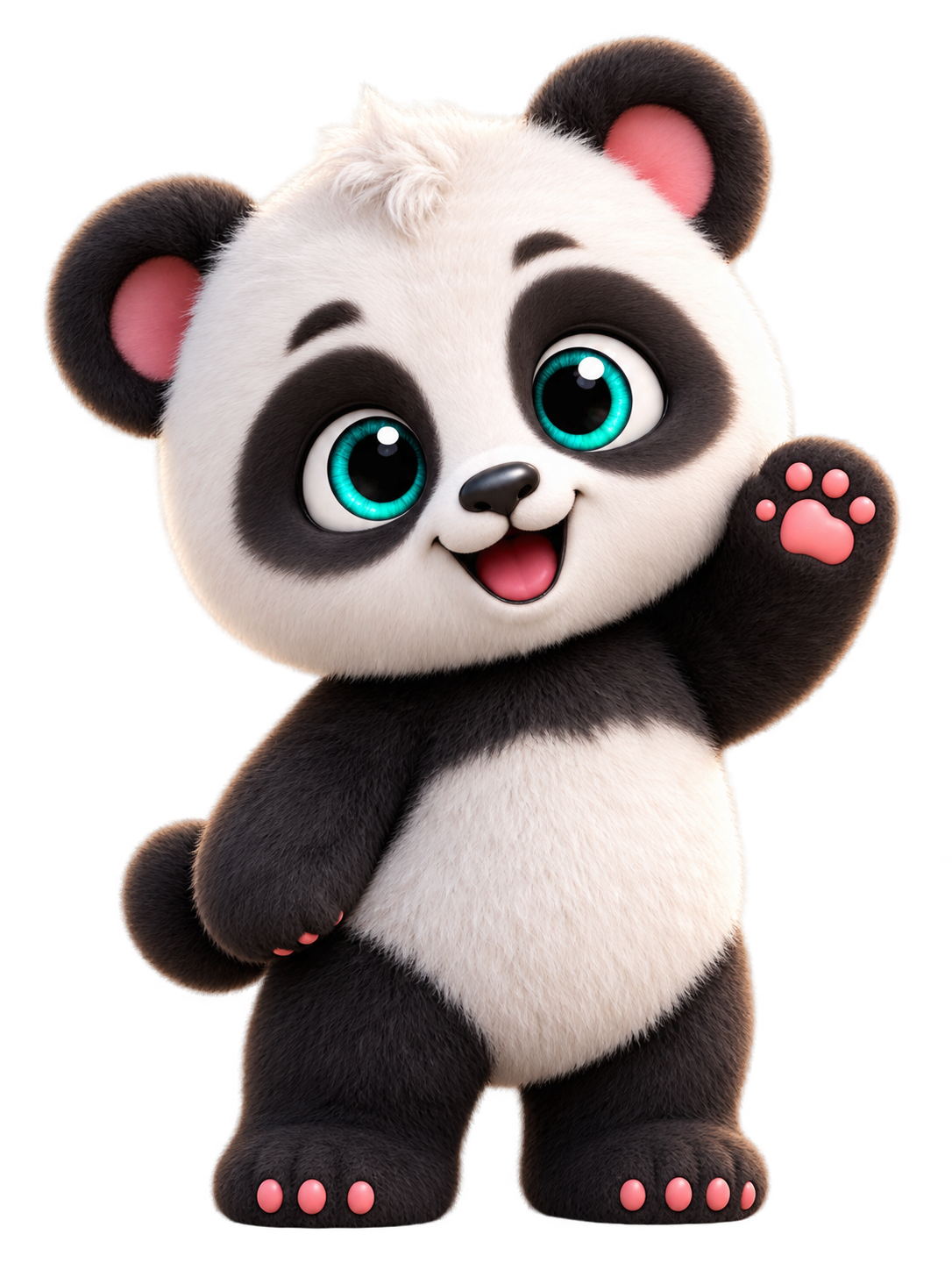 Ponçik, turkuaz gözlü sevimli panda